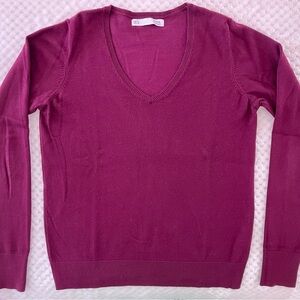 Sfera V-Neck Sweater - Red Wine / Beet size M